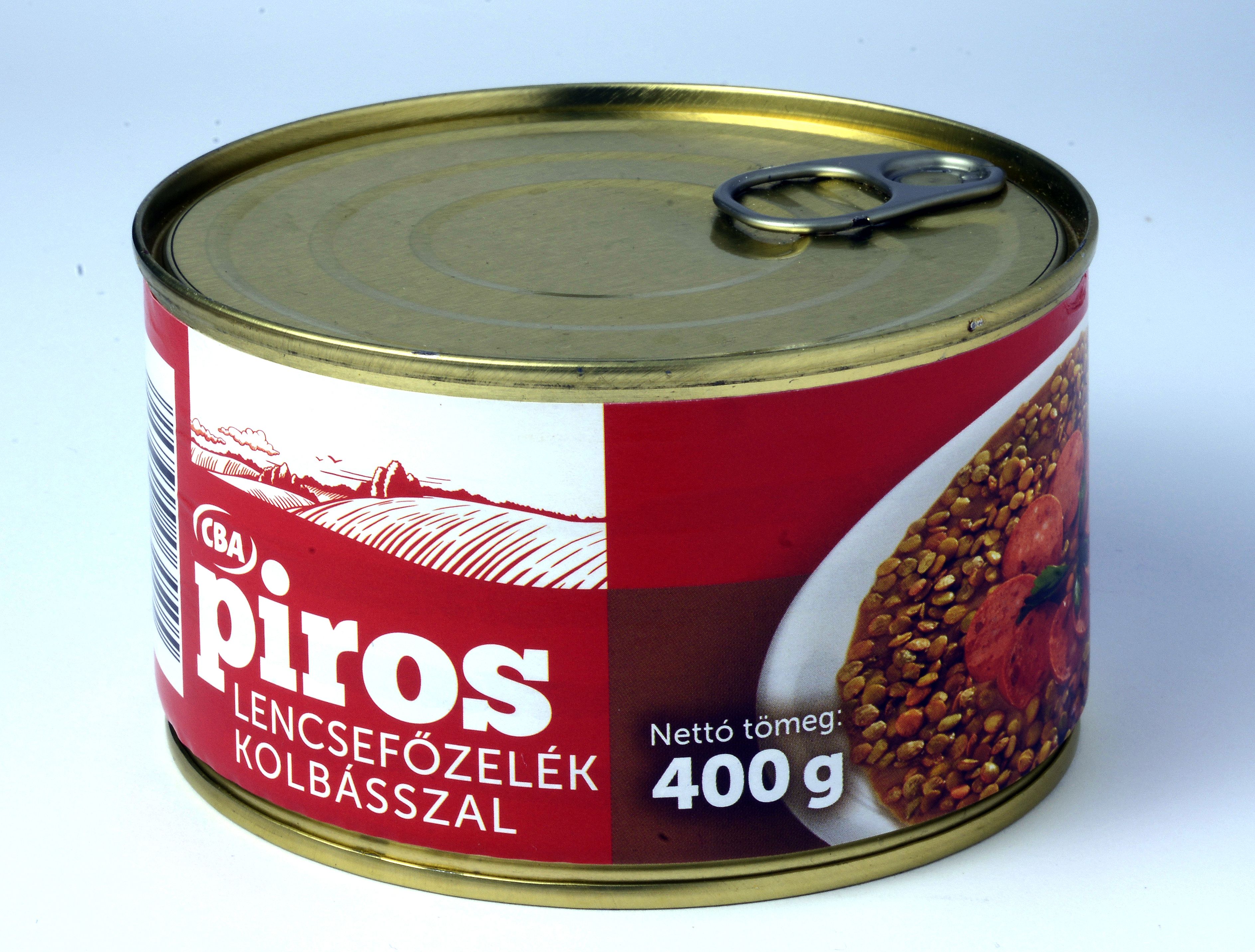 CBA Piros Lencsefőzelék kolbásszal 400g